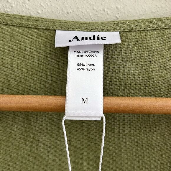 New Andie Swim The Armona Wrap Dress in Ivy Size M - Picture 7 of 9